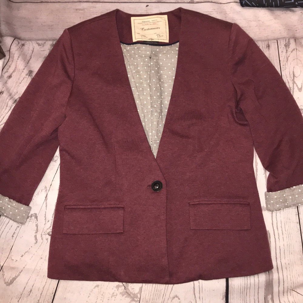 Anthropologie Cartonnier Sans Blazer Ladies Sz M.